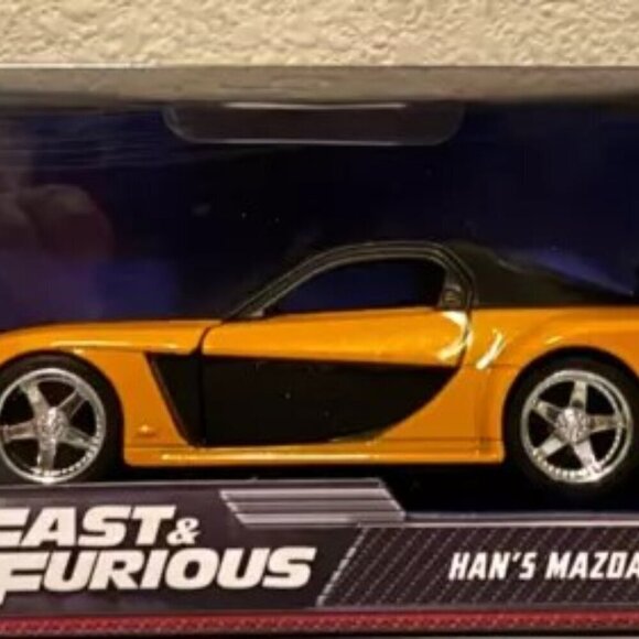 Fast & Furious Han's Mazda RX-7 Jada Toys Orange Die-cast 1:32 Model NIP 2022 - Picture 7 of 7